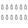 Black Carabiner, Heavy Duty Galvanized Steel Spring Snap Hook Carabiner Clips by High-PQ