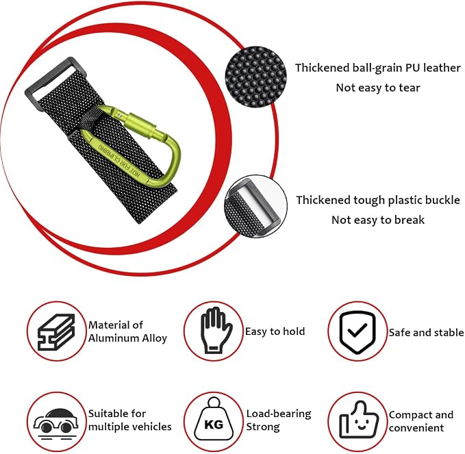 KVAEY 2 Pack Multipurpose Hook for Hanging Helmet, Durable Carabiners, Roll Bar - Image 4