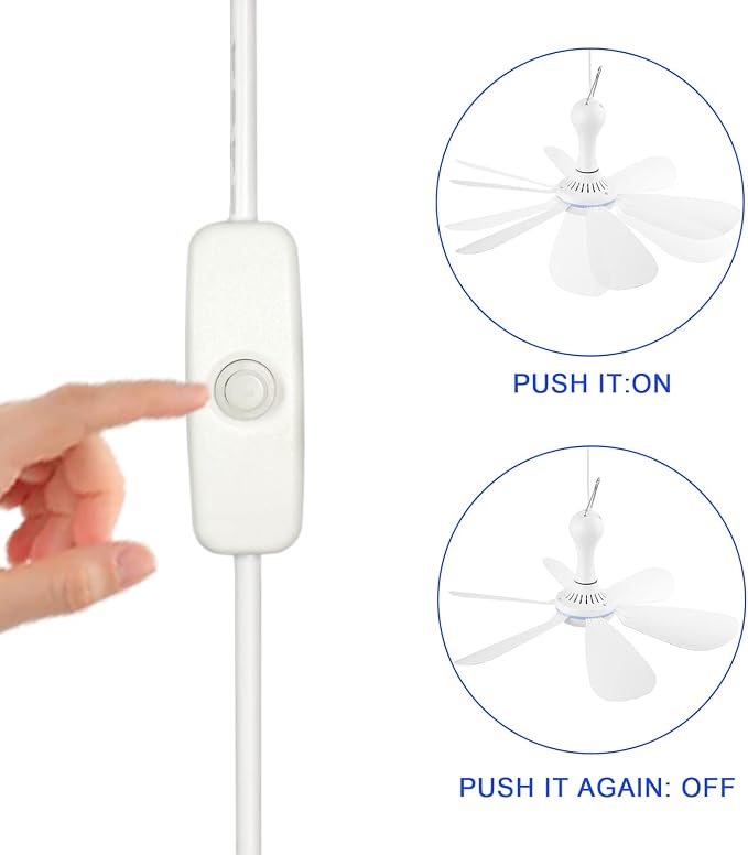 USB Powered Ceiling Fan Portable Canopy Fan - Image 3
