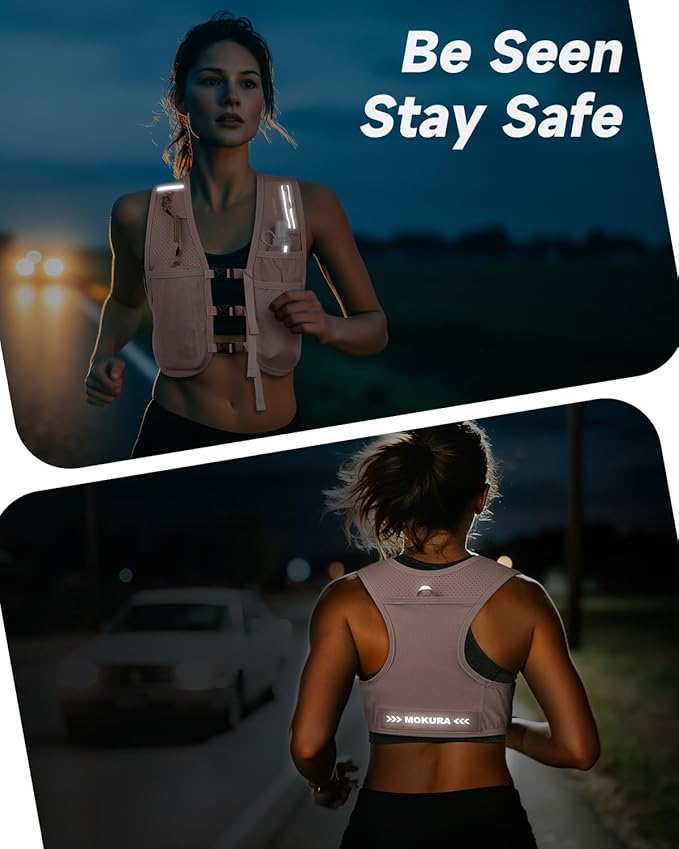 MOKURA Running Vest for Women Men, Lightweight Hydration Vest - Image 6