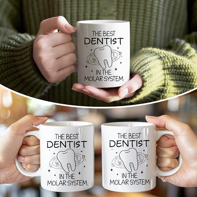 RZHV The Best Dentist, In The Molar System Funny Coffee Mug, Thank You Present - Image 5