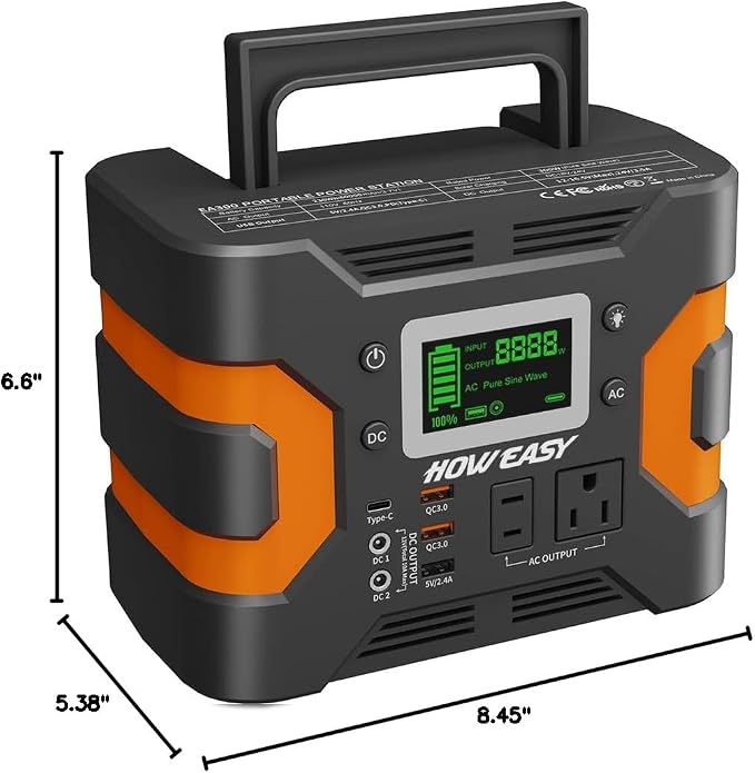 HOWEASY Portable Power Station 300W, 236Wh Solar Generator - Image 9