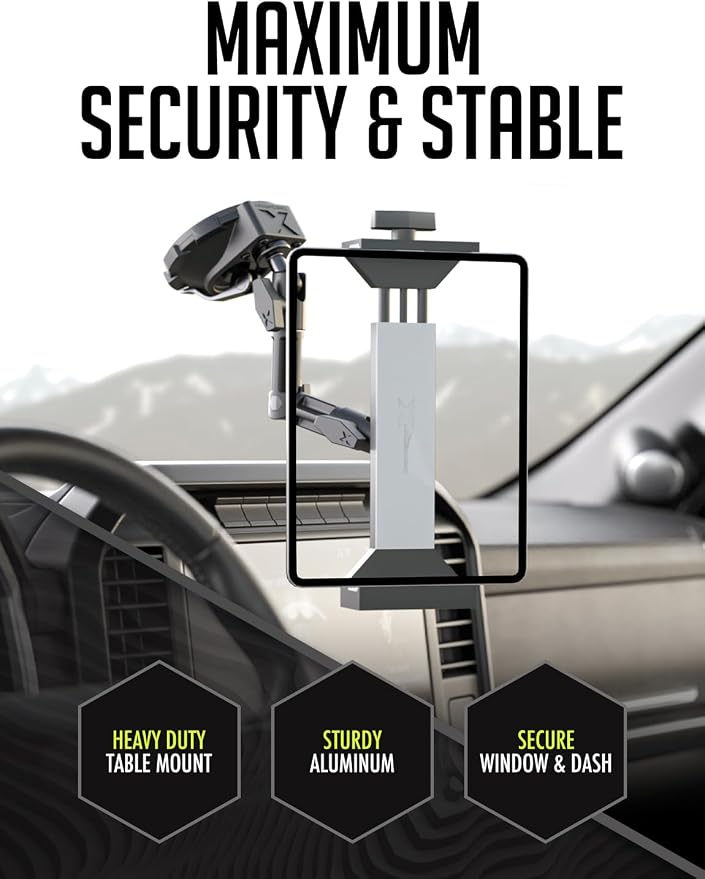 Bracketron HD Tablet Dock PRO Dash and Window Metal Clamp Mount, Universal - Image 4