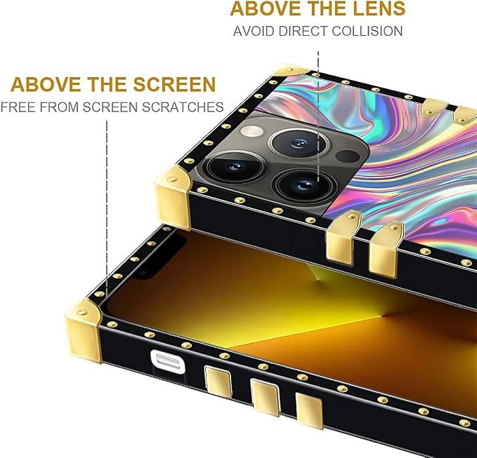 Compatible with iPhone 13 Pro Max Case, Holographic Abstract Iridescent - Image 6