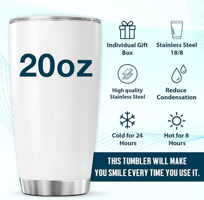 CUBICER Chaos Coordinator Quote Stainless Steel Tumbler 20 Oz Inspirational - Image 6