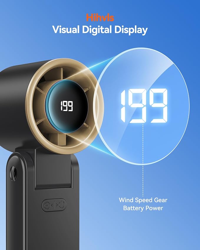 Portable Handheld Turbo Fan, 199 Gear Speed, 24 Hs Cooling Time, 5500mAh - Image 8