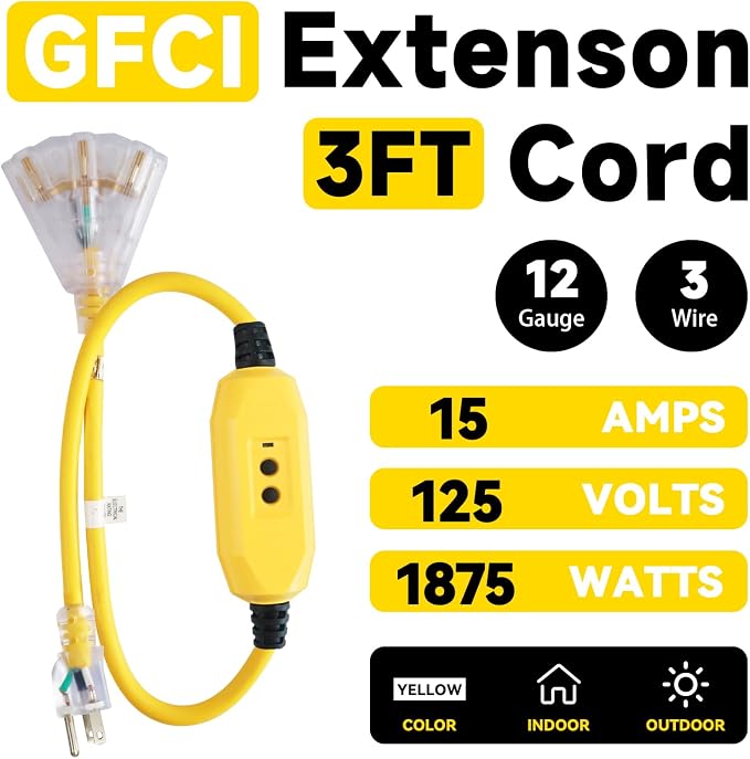 EP 3 Ft Lighted GFCI Extension Cord - Image 2