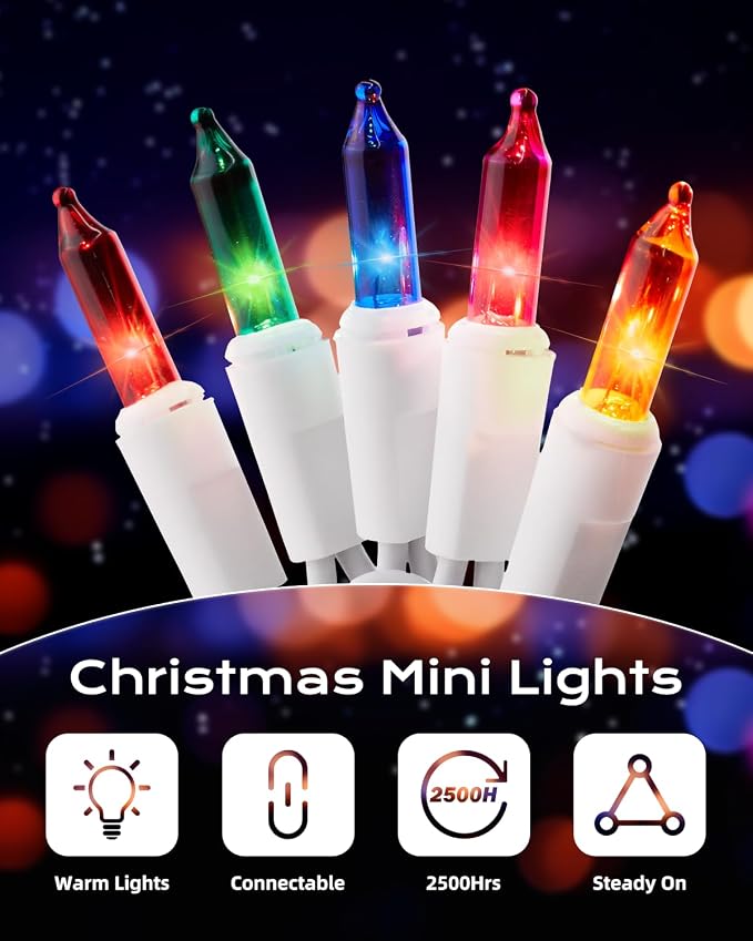 Brightown Multicolor Christmas Mini String Lights, 100-Count 26.5ft - Image 7