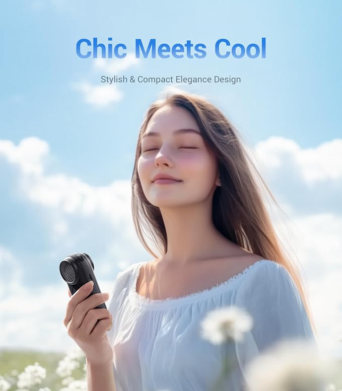 Diveblues Handheld Portable Turbo Fan, 4000mAh USB Rechargeable Pocket Fan - Image 7
