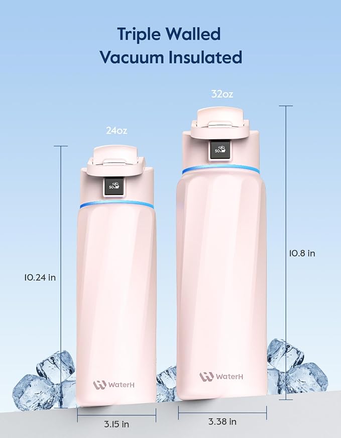 BOOST Smart Water Bottle that Reminds You to Drink, 24oz BPA-Free Stainless - Image 4