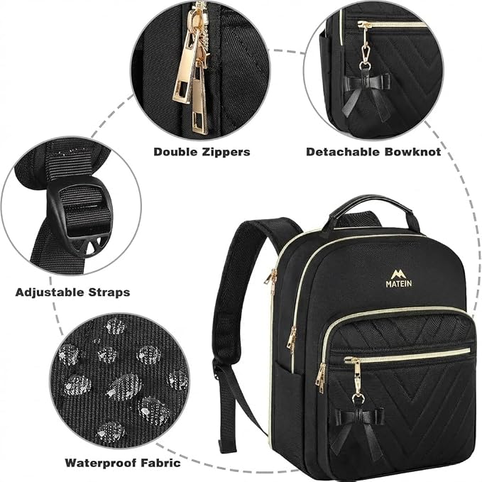 MATEIN Backpack Purse for Women, 15.6 inch Cute Stylish Waterproof Backpack - Image 7