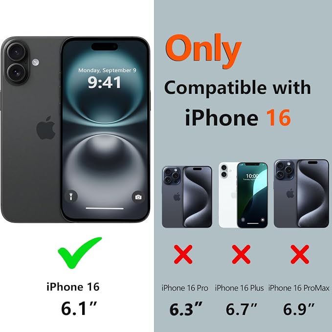 for iPhone 16 Case Waterproof, Full-Body Hard Case Built-in - Image 2
