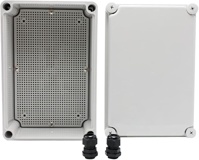 MAKERELE Grey Outdoor Electrical Box Weatherproof 11.02”7.48”5.12” Plastic by MAKERELE