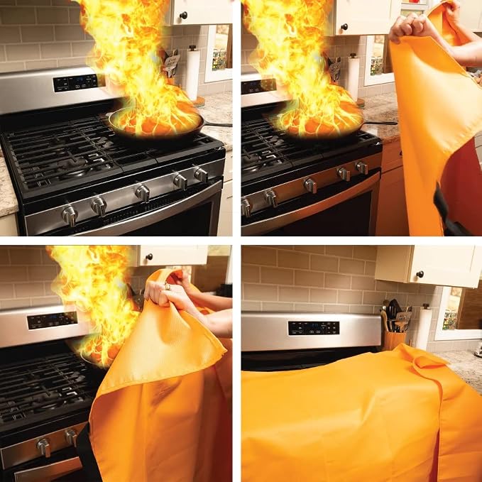 Parcil Safety SB-100 Silicone Coated Emergency Fire Blanket Emergency Kit Fire - Image 2