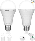 Ostwiki 2 Pack Emergency Rechargeable Light Bulbs, Battery Operated Backup by OstwikiDecorationLights
