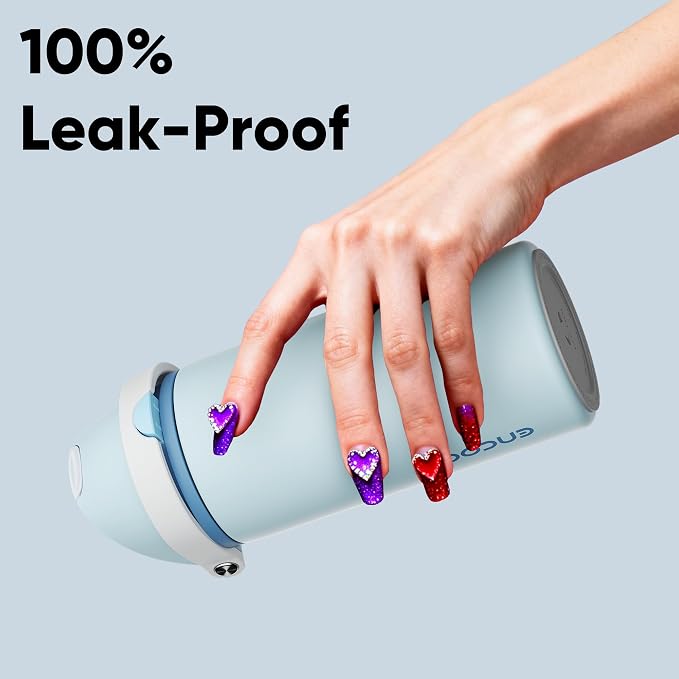 Insulated Water Bottle with Straw - Image 6