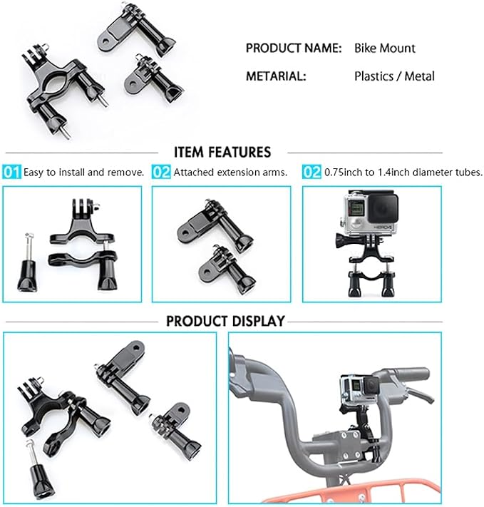 Reflex Camera 59-in-1 Action Camera Accessories Kit Compatible - Image 7
