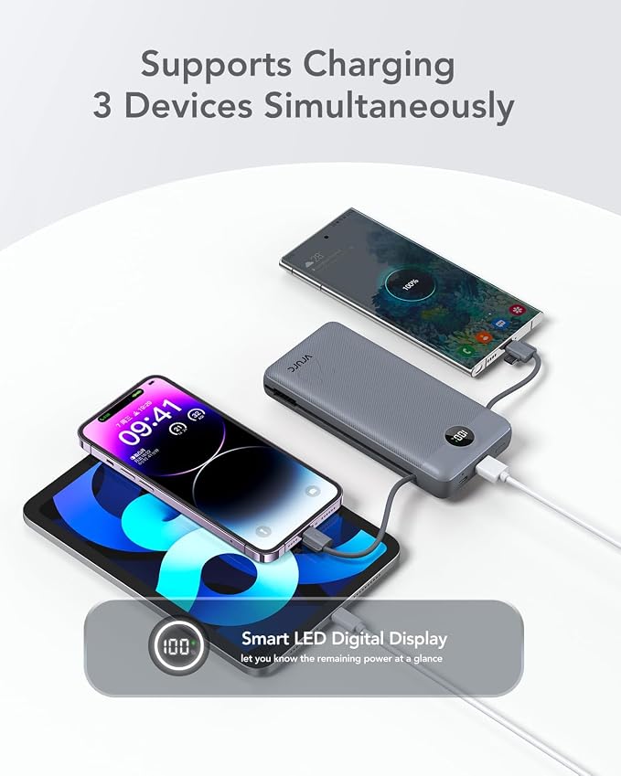 Portable Charger Power Bank 20000mAh, VRURC 22.5W Fast Charging Power Bank - Image 6