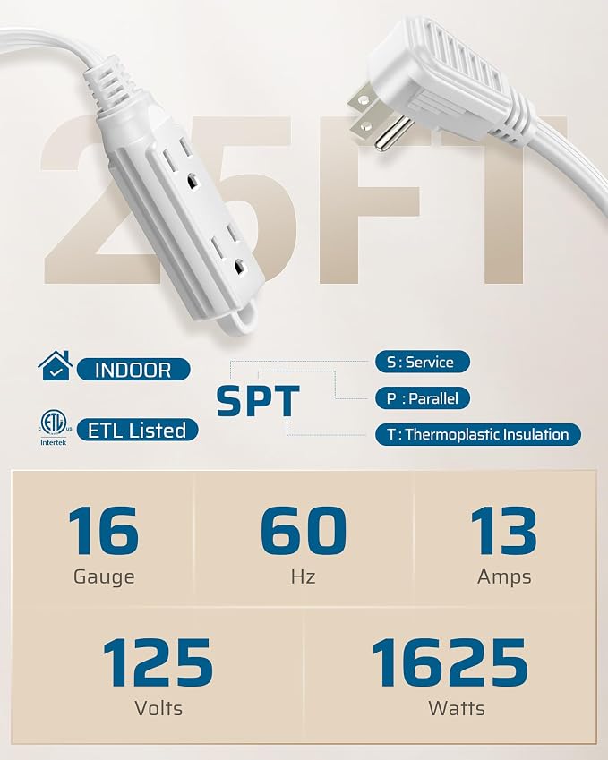 DEWENWILS 3 Outlet Extension Cord - Image 2