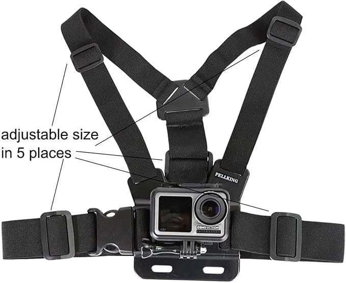 PellKing Mobile Phone Chest Mount Harness Strap Holder Cell Phone Clip Action - Image 9