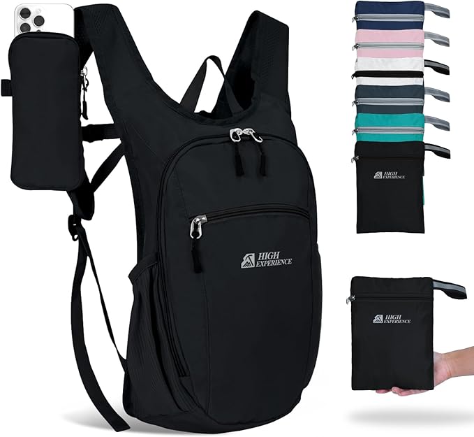 Hiking Backpack 10L/15L Small Daypack Lightweight Packable Travel Foldable by HIGHEXPERIENCE