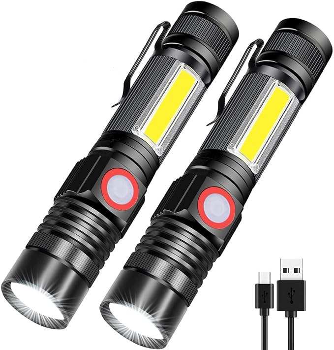Rechargeable LED Flashlights, Magnetic Flashlight Super Bright Tactical by Spriak%E5%93%81%E7%89%8C%E6%97%97%E8%88%B0%E5%BA%97