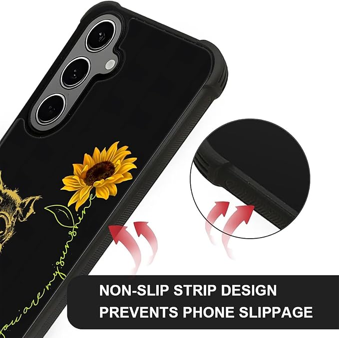 for Samsung Galaxy S24 S25 Plus Case, Pig Sunflower Yellow Sunshine Pattern - Image 4
