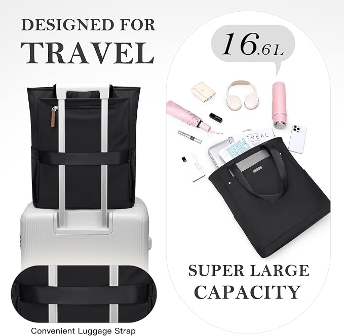 Convertible Laptop Backpack for Women Men Carry on Tote Backpack Teacher - Image 5