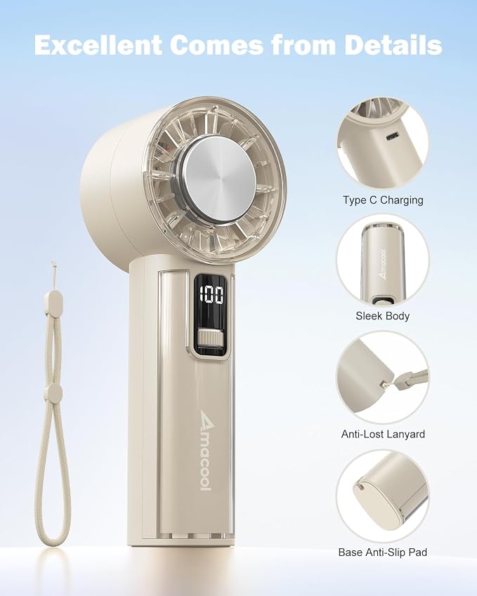 AMACOOL Handheld Fan with Ice Cooler, Mothers Day Gifts - Image 7