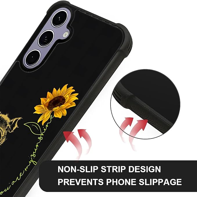 for Samsung Galaxy S24 S25 Case, Pig Sunflower Yellow Sunshine Pattern Graphic - Image 4