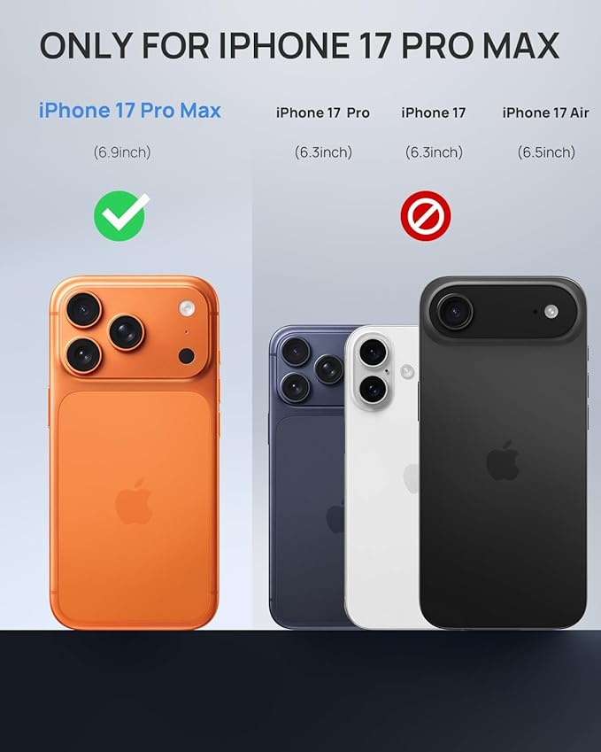 Lanhiem Magnetic for iPhone 17 Pro Max Case, Built-in Privacy Screen Protector - Image 6