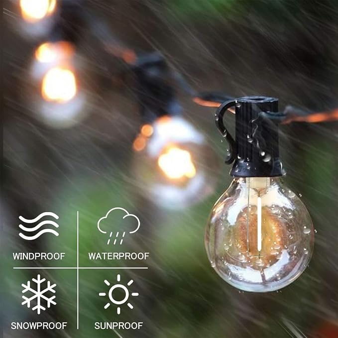 SUNTHIN Outdoor String Lights, 48FT Patio Lights - Image 4