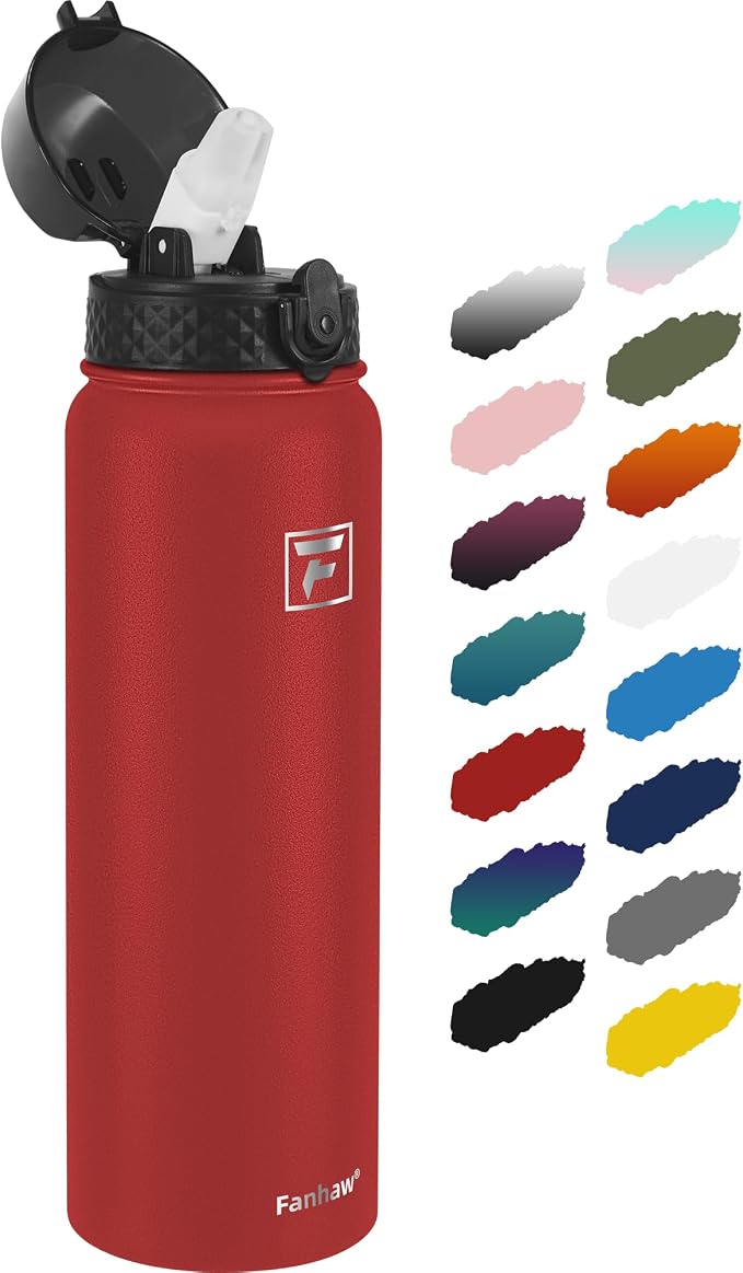 Fanhaw 32 oz Insulated Stainless Steel Water Bottle by FANHAW