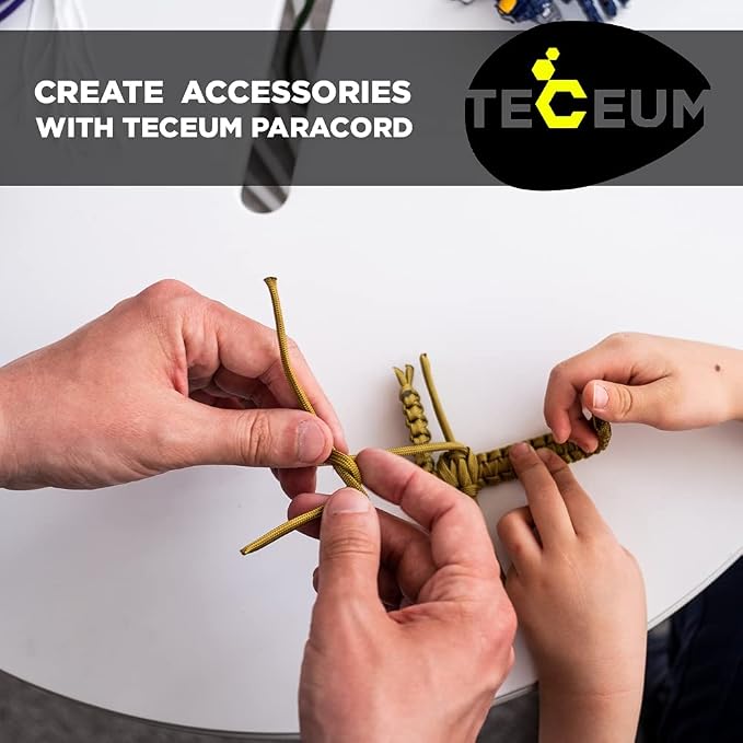 TECEUM Reflective Paracord Rope 1000 – 1000ft/200ft/100ft/50ft – 40+ Colors – - Image 7