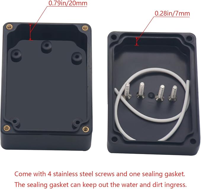 Project Box ABS Black Electrical Boxes IP65 Outdoor Waterproof Box Electronic - Image 4