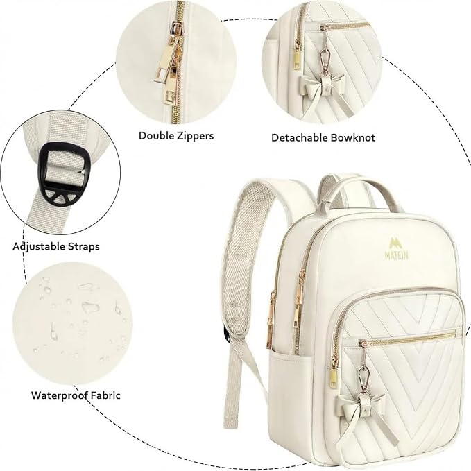 MATEIN Cute Backpacks for Women, Mini Stylish Daypack Purse, Waterproof - Image 3