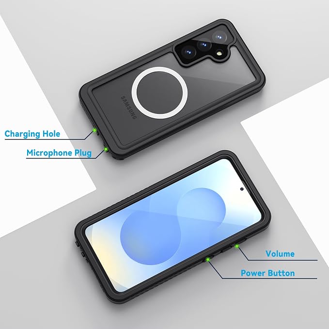 Lanhiem Magnetic for Samsung Galaxy S25 Phone Case, IP68 Waterproof Dustproof - Image 6