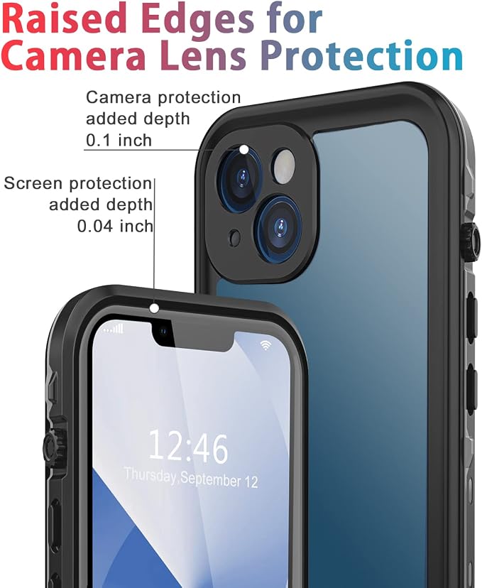for iPhone 13 Case Waterproof Shockproof Dustproof Full-Body Sturdy - Image 2