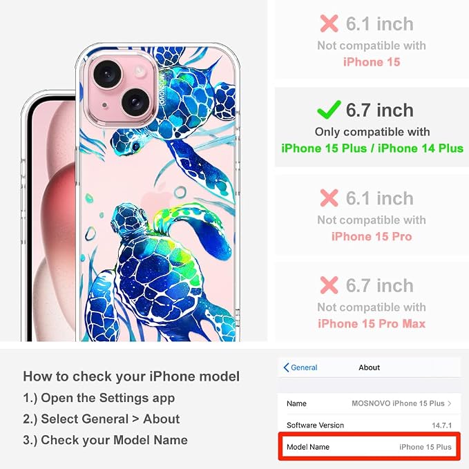 MOSNOVO Case for iPhone 15 Plus/iPhone 14 Plus - Image 2