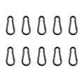 Black Carabiner, Heavy Duty Galvanized Steel Spring Snap Hook Carabiner Clips by High-PQ