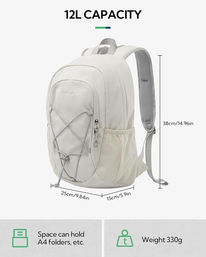 WATERFLY 12L Small Hiking Backpack: Day Pack Lightweight Travel Bag Camping - Image 2
