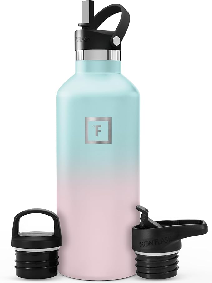IRON °FLASK Camping & Hiking Hydration Flask - 32 oz Bubble Gum by IronFlask
