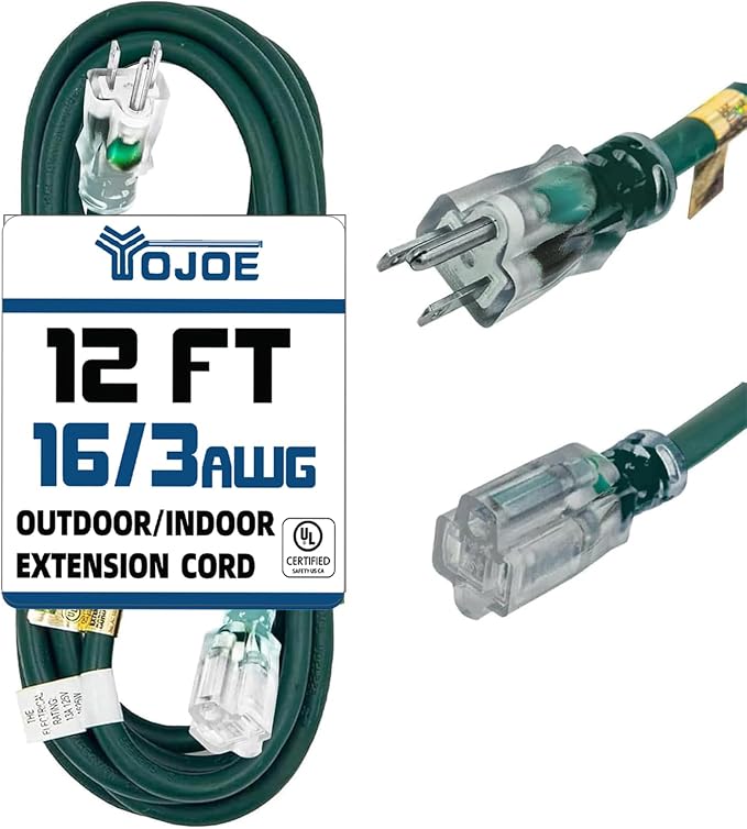 YOJOE Indoor Outdoor Extension Cord by YOJOE