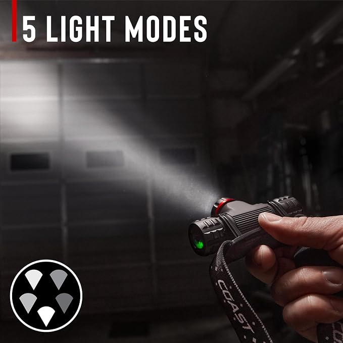 Coast XPH30R 1500 Lumen USB-C Rechargeable Dual Power Headlamp - Image 8
