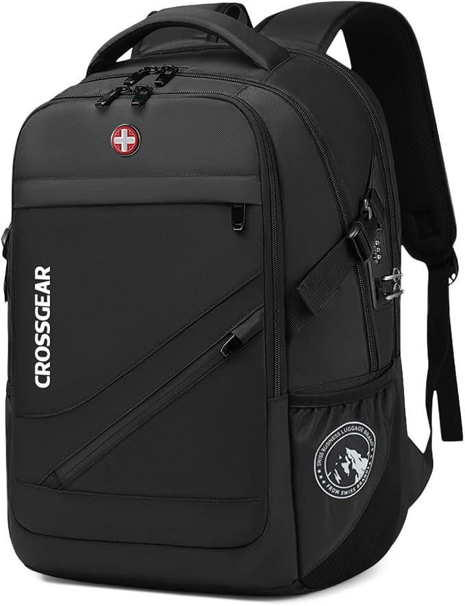 CROSSGEAR Travel Laptop Backpack Anti Theft Fits 17.3 Inch Laptop by CROSSGEAR