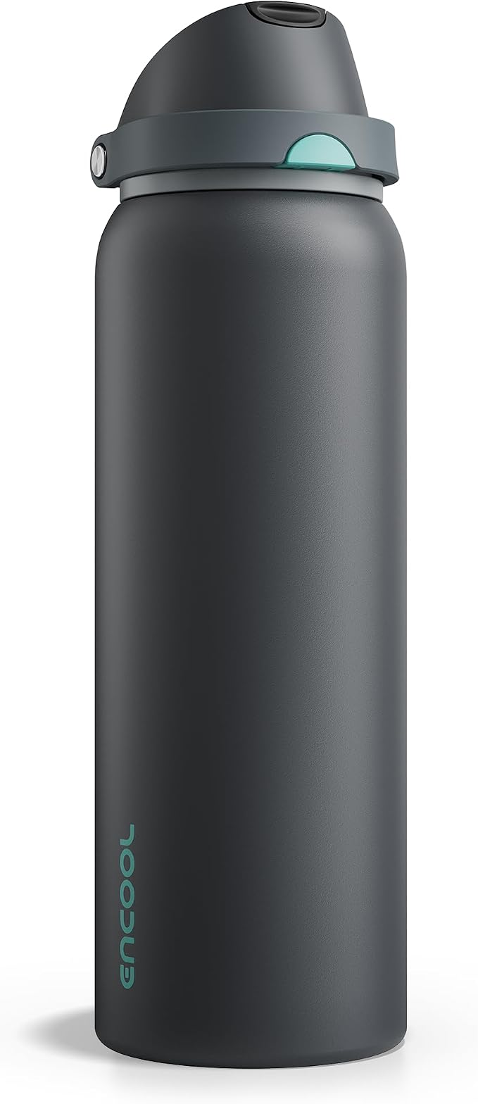 Insulated Water Bottle with Straw by ENCOOL
