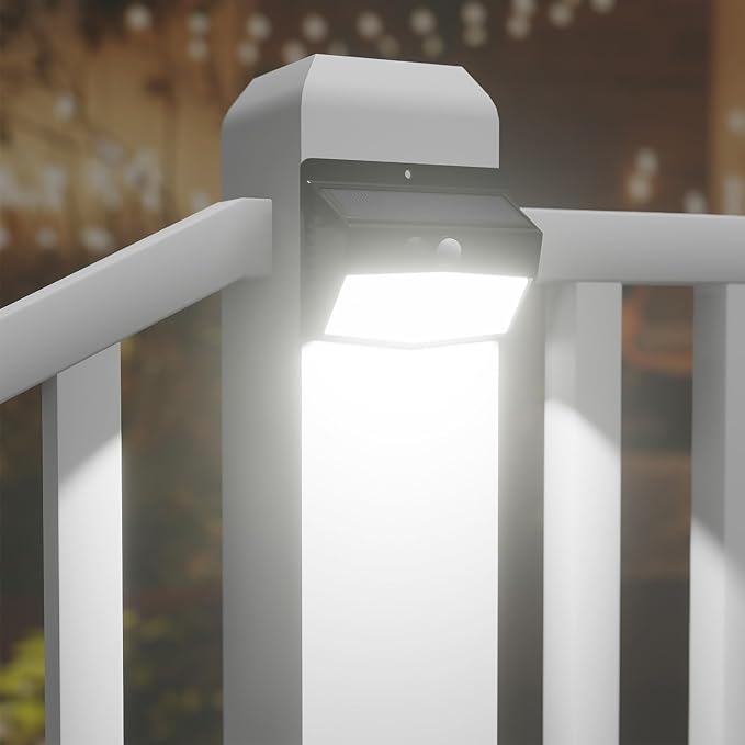 Peasur Solar Motion Sensor Lights Outdoor, Solar Fence Lights - Image 7
