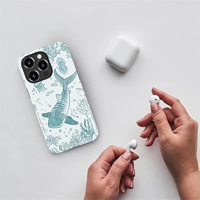 for iPhone 12 Pro Max Case, HH2 Ocean Whale Shark Hybrid 2 Layer Hard Shell - Image 5