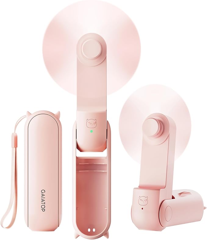 Gaiatop Portable Handheld Fan, 3 in 1 Mini Fan Handheld, Foldable Personal Fans by GAIATOP