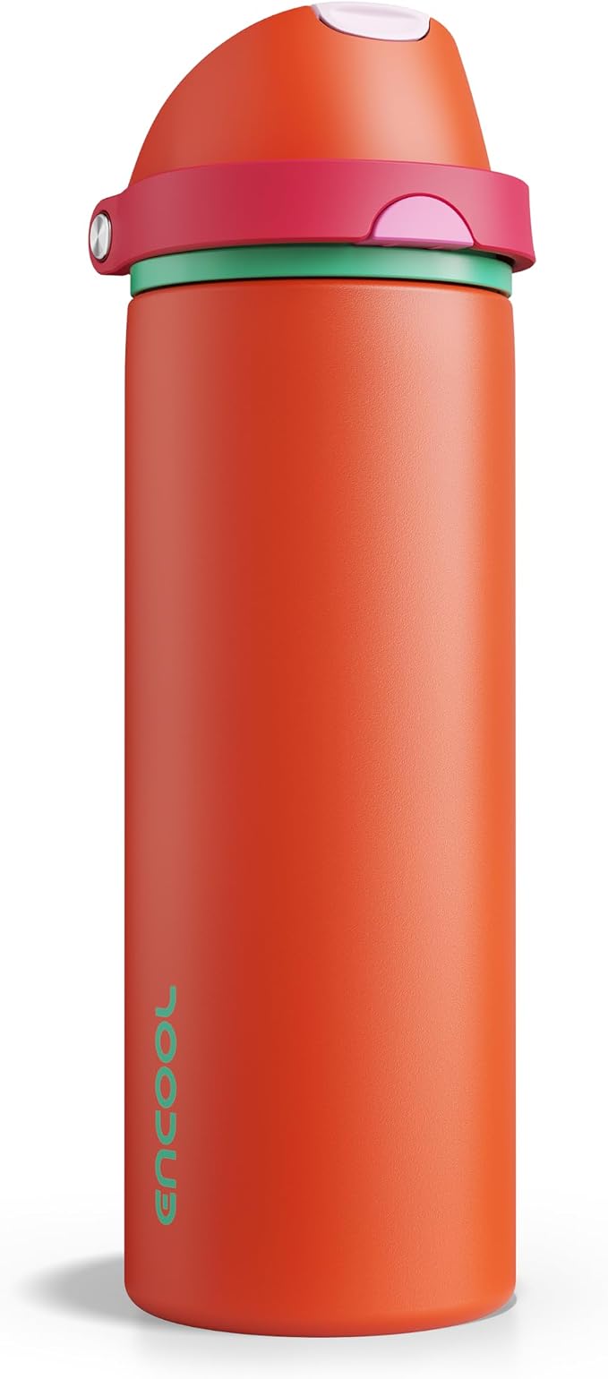 Insulated Water Bottle with Straw by ENCOOL